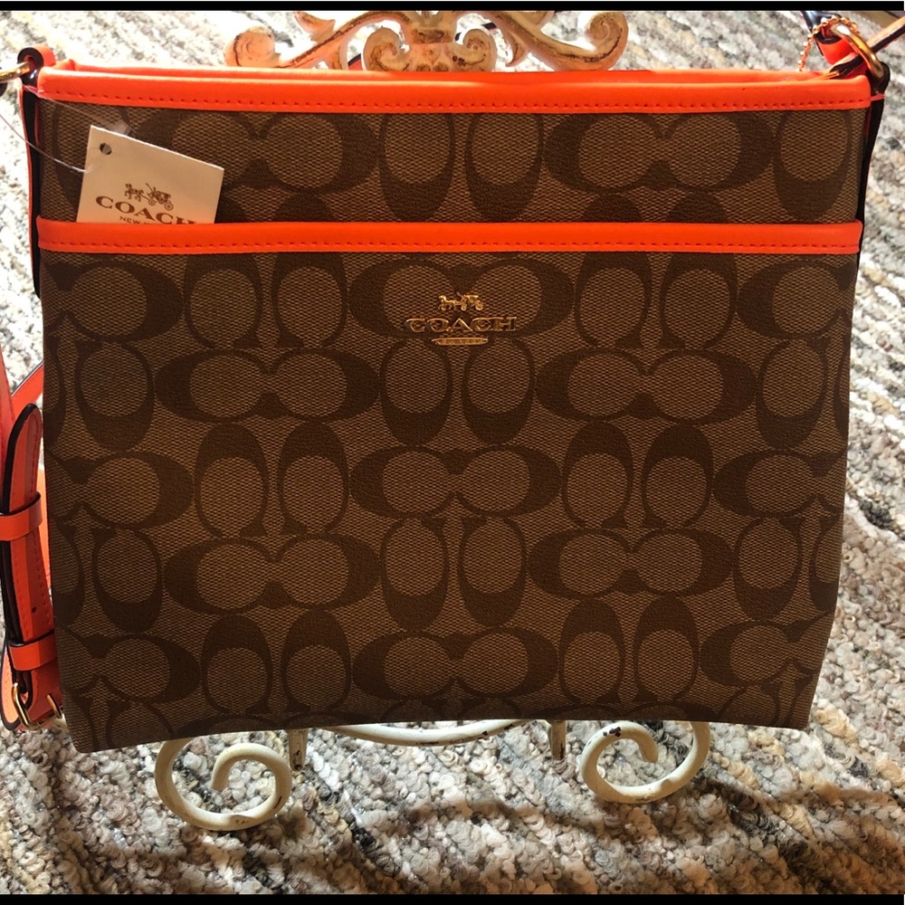 Coach Signature Zip File Crossbody Bag F29210